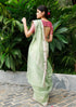 Handwoven Mint  Chanderi Saree